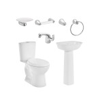 Combo Aluvia Plus redondo con pedestal blanco