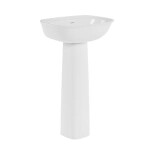Lavamanos con pedestal Aluvia blanco