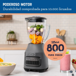 Licuadora Oster 6 vel + Pulso Vaso de Vidrio 1.5 Lt 800 W Gris