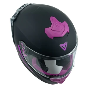 Casco Fibra Giga Negro/Purpura Mate