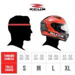 CASCO ZEUZ 507 JET AZUL MATE