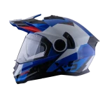 NUEVO CASCO XSPORT MULTIPROPOSITO ABATIBLE 165 Amtop Azul Rojo Brillante