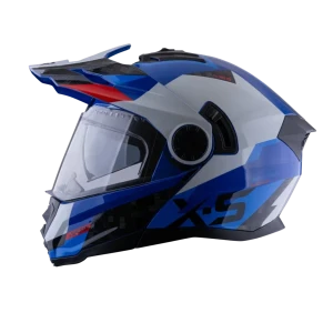NUEVO CASCO XSPORT MULTIPROPOSITO ABATIBLE 165 Amtop Azul Rojo Brillante