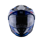 NUEVO CASCO XSPORT MULTIPROPOSITO ABATIBLE 165 Amtop Azul Rojo Brillante