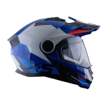 NUEVO CASCO XSPORT MULTIPROPOSITO ABATIBLE 165 Amtop Azul Rojo Brillante