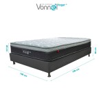 Colchon CONFORT FULL + Base Cama