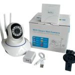 Cámara Robótica Seguridad Wifi 3 Antenas 360