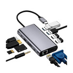 Multipuerto HUB USB Tipo C 11 en 1 HDTV