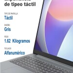 Portatil Lenovo Ideapad Slim 3 15IAH8 Core i5-12 12450H 2.0 Ghz 512 Gb Ssd 8 Gb ddr5 15 Touch 0.0 star rating