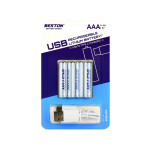 Batería Recargable Pila Regarcable USB AAA