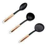 Set de Cocina Cobre Home Elements Olla con tapa, Sartén, Cucharón, Espumadera y Espátula