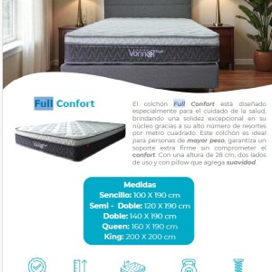 COLCHON FULL CONFORT VONNEL