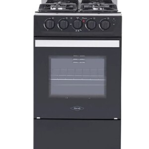 Estufa de Piso HACEB 4 Puestos Con Horno Gas Natural Romero Cristal Negro