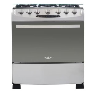 Estufa de Piso HACEB 6 Puestos Con Horno Gas Natural Oregano 76-VF Gris