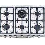 Estufa de Piso HACEB 6 Puestos Con Horno Gas Natural Oregano 76-VF Gris
