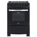 Estufa de Piso HACEB Orégano 4 Puestos Con Horno Gas Propano 60-VF Negro