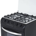 Estufa de Piso HACEB Orégano 4 Puestos Con Horno Gas Propano 60-VF Negro