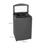 Lavadora LG Carga Superior 16KG WT16MVTB Negro, TurboDrum