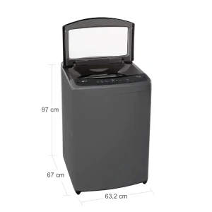 Lavadora LG Carga Superior 16KG WT16MVTB Negro, TurboDrum