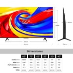 TV TCL 55" P7L QLED 4K-UHD